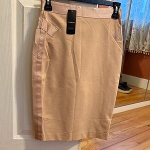 Beige Vintage Bebe Pencil Skirt